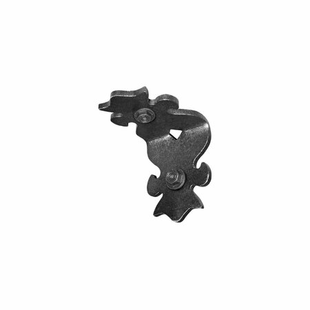 NUVO IRON BLACK GALVANIZED STEEL 2 in DECORATIVE RAFTER CLIPS, 12PK RC2